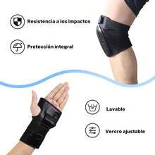 Juego de Rodilleras Coderas y Muequeras Protecciones para Patinar Protectoras para Nios Jovenes Adultos 6 en 1 para Patineta Ciclismo Bicicleta Patinaje Scooter - Grande + Negro - Ver 4