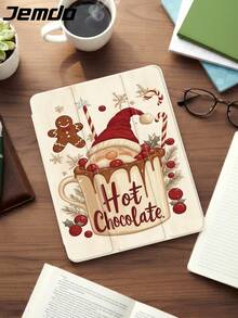 1 件圣诞姜饼人图案平板电脑保护壳，兼容 iPad 10.2 英寸 iPad (A16) 11、第 11 代 2025 iPad 8/9/10 代、iPad Air 4th 10.9、Galaxy Tab S6 Lite 10.4 英寸、/、防摔、铅笔槽、睡眠/唤醒支持、浪漫礼物 - 彩色 - 查看 4