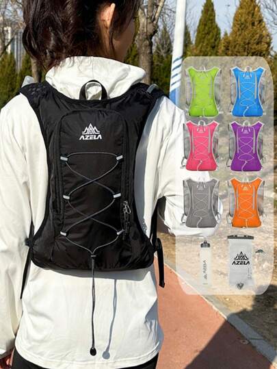 Unisex Running Hydration Vest Backpack, Lightweight Backpack With 500ml Water Bottle And 1.5L Water Bladder, Suitable For Outdoor Cycling, Hiking, Trail Running, Marathon And Other Sports