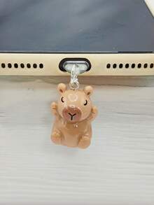 1pc Cute Capybara Home Phone Dust Plug Charm - Multicolor - View 20