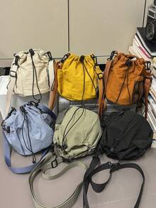 女士斜挎水桶包，全新简约百搭设计，时尚小巧，配有肩带，适合外出旅行，可装手机、钥匙等物品。 - 彩色 - 查看 4