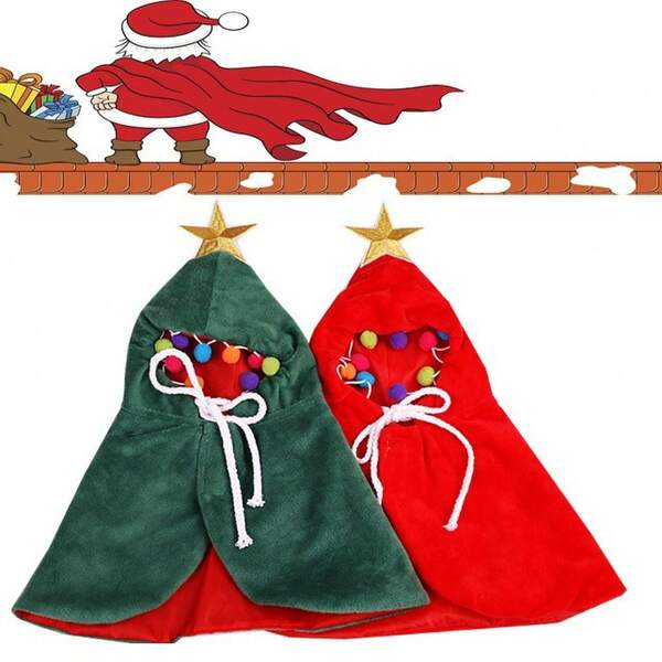 Weihnachtliches Hundefleece für kleine Hunde (Teddy/Bichon) – Dickes Corduroy, ziehharmonika-kompatibel