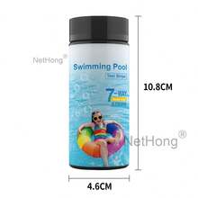7 In 1 Swimming Pool Spa Water Test Strips Water Hardness Chlorine Alkalinity PH Cyanuric Bromine Test Tools Test Paper 50PCS - Multicolor - View 4