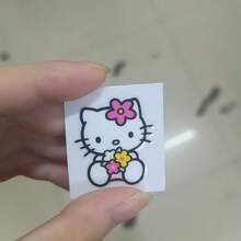 Sanrio 1pc Hello Kitty Portable Lipstick Storage Bag, Lovely Mirror Lipstick Protective Leather Case, Cute Simple Pendant Keychain, Mini Coin Purse, Lip Makeup Bag, Best Gift For Girlfriend (Stickers Are Random)