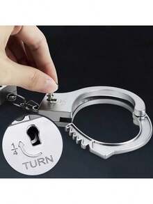 1 Pc New TPR Soft Handcuffs Toy, Suitable For Police And Thief Roleplay Games, Novelty Stress Relief Prop, Safe Material, Police Costume, Halloween Costume - Multicolor - View 4