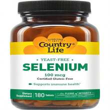 Country Life Selenium, Yeast Free, Supports Immune Health, 100 Mcg, 180 Tablets, Gluten Free, Vegan, Halal - Flavor NameA - 查看 6
