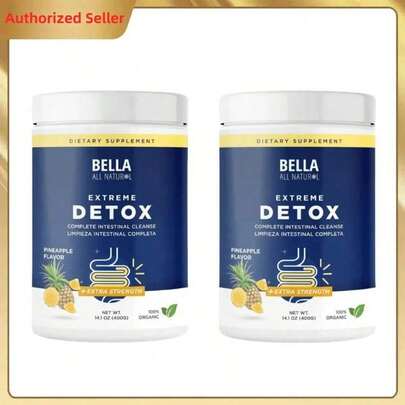 DOCTEAT Extreme Detox Cleanse Powder – Pineapple Flavor |   40 Servings |   No Flatulence In The Stomach And Intestines, Better Digestion |   14.1 Ounces (1 Pack)