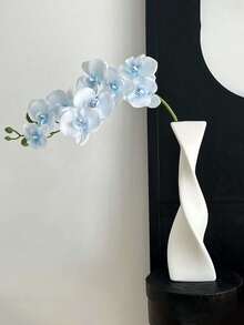 1/3/5 buc flori de orhidee artificiale, floare de orhidee Phalaenopsis artificială de 69 cm, poate fi îndoită și nu se decolorează - pentru perete cu flori DIY, amenajare scenă, aranjament floral pentru vaze în sufragerie și dormitor, nuntă, decor pentru petrecere, umplutură pentru birou. Recolta de frunze de toamnă și primăvară, decor pentru cameră, decor pentru casă, decor pentru bucătărie, decor pentru nuntă, decorare pentru masă, piese centrale, decor pentru birou, decor pentru grădină, decor pentru exterior - Albastru - Vizualizare 7