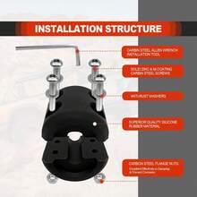 2 Pack Winch Cable Hook Stopper, Silicone Rubber Stopper Protects Synthetic Winch Rope, Shock Absorbent, Prevent Pulling Bounce And Abrasion, Towing Hook, With Allen Wrench, Black