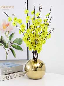 Questo elegante e lucido vaso sferico dorato è una scelta ideale per la decorazione della casa, perfetto per esporre fiori secchi e freschi, aggiungendo un tocco di moda a qualsiasi ambiente. È la scelta perfetta per decorare soggiorni, camere da letto, uffici o giardini, e rappresenta anche un ottimo regalo o ornamento. La sua estetica moderna può migliorare lo stile di arredamento degli interni. - Multicolore - Visualizzare 8