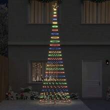 LED Christmas Tree Multicolour 160 X 160 X 500 Cm Metal - Multicolor - View 4