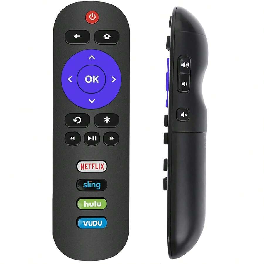 Universal Remote Control Replacement For All Sanyo Roku TV, Easy Setup, User-Friendly, Compatible With All Models - Trending, Best Seller, New Arrival, Gift Idea, TV Accessories - màu đen - Xem 1