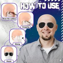 秃头帽逼真假秃头道具柔性尼龙秃头帽男女通用轻便舒适卷发造型派对万圣节恶作剧配饰中性色调中性假发 - 彩色 - 查看 8