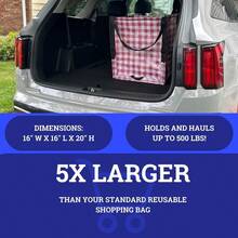 Heavy Duty Storage Tote Bag 22Gallon Rugged Woven Polypropylene Moving Bag Reusable SelfStanding Design Holds Up To 500 Pounds Single Gingham Red