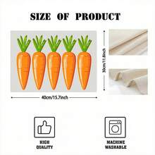 1set/1pc/4pcs/6pcs/100pcs Carrot Printed Placemats, Heat-Insulating Placemats, Suitable For Home Decoration, Festival Dining, Kitchen And Party Decoration, Party Placemats, Can Be Given As Gifts