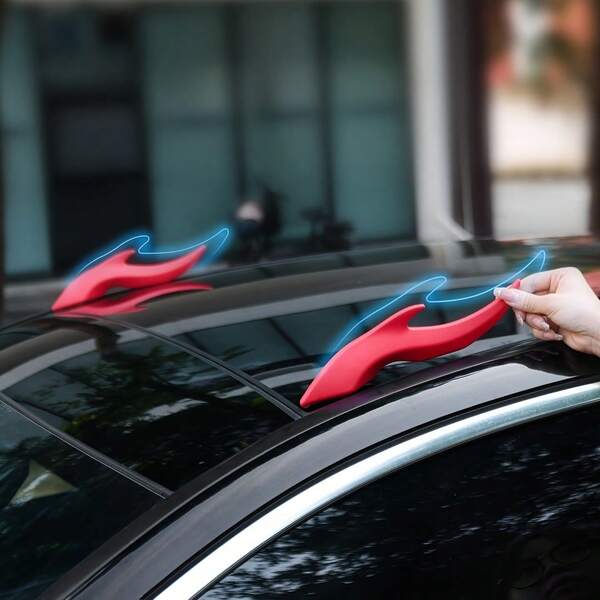 2pcs Car Dragon Horn Body Decoration Sticker, Creative Roof Decoration Sticker, Auto Styling, Unique Vehicle Decor, Eyecatching Decal, Auto Accessory