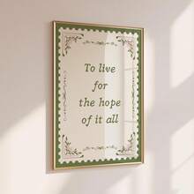 1 pieza Póster de letras sin marco, arte de pared con cita inspiradora de canción, póster de música minimalista para dormitorio, decoración de habitación de estudiante, idea de regalo para fans de - Multicolor - Ver 4