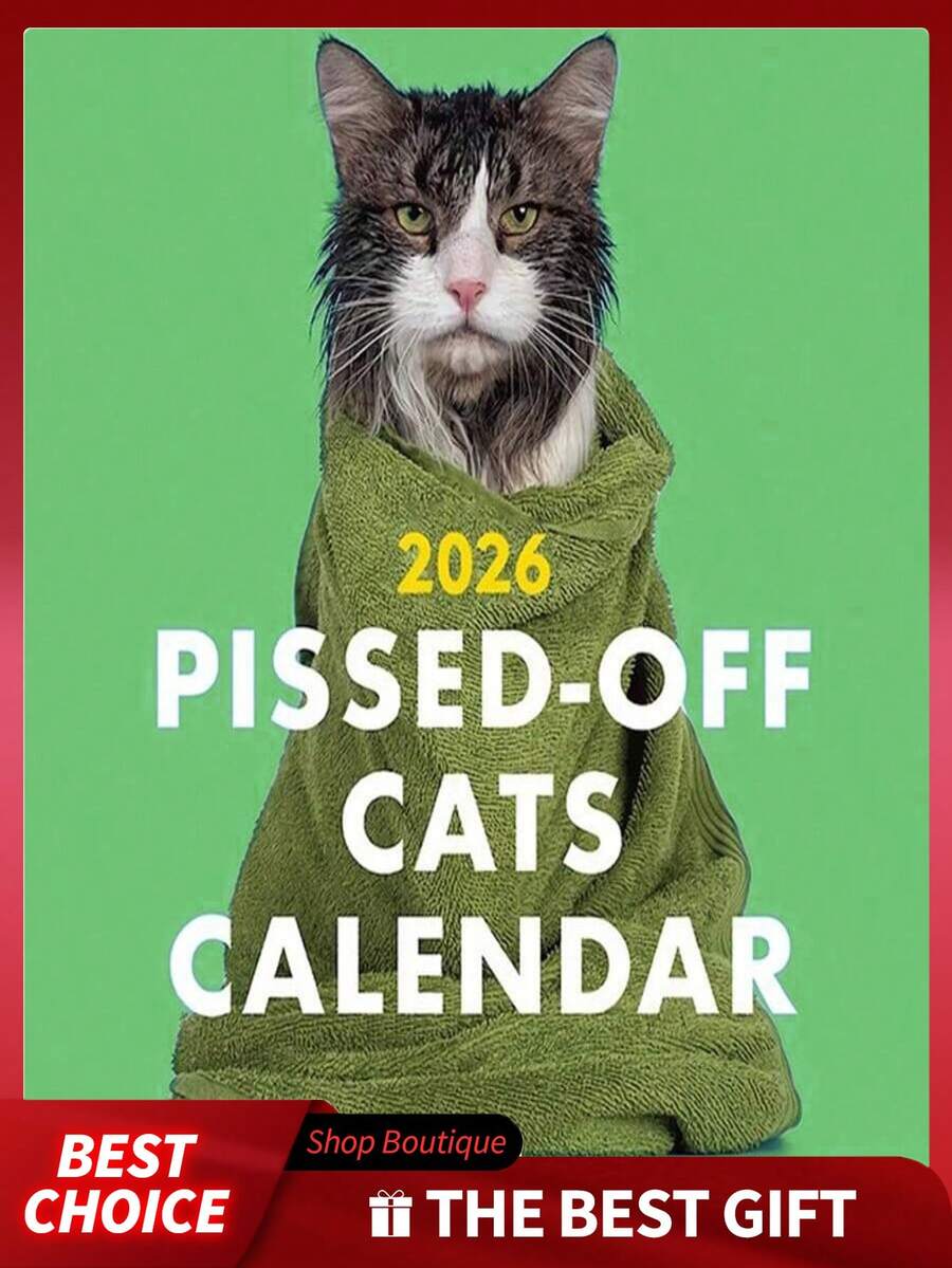 Lịch chủ đề mèo năm 2026 - Lịch 12 tháng độc quyền dành cho người yêu mèo, món quà hài hước, vui nhộn theo chủ đề mèo, lịch lập kế hoạch. - Nhiều màu - Xem 1
