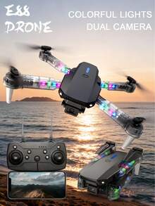 Remote Control Lighting, Drone, HD Dual Camera, Aerial Photography, Quadcopter, Foldable, Model Airplane - Multicolor - View 8