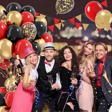 1 cái/47 cái/48 cái 10 inch/12 inch Bộ bóng bay cao su màu đỏ, đen, vàng kèm ruy băng, thích hợp cho tiệc sinh nhật, tốt nghiệp, trang trí năm mới, kỷ niệm, đám cưới, ngày lễ tình nhân, tiệc chia tay cuộc sống độc thân, đính hôn - Nhiều màu - Xem 3