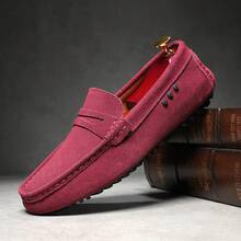 48 Large Size Spring Summer New Casual Men's Shoes Loafers Slip-On Driving Shoes Sneakers Men - ss2588紅色 - 查看 2