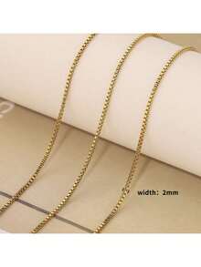 1-Meter 18k Gold, Various Styles Of 304 Stainless Steel Jewelry Chains, Diy Bracelets, Necklaces, Handcrafted Chains, Clothing Chains, Non-Fading Accessories, Fine Chains - Various Styles Of Chains - View 15