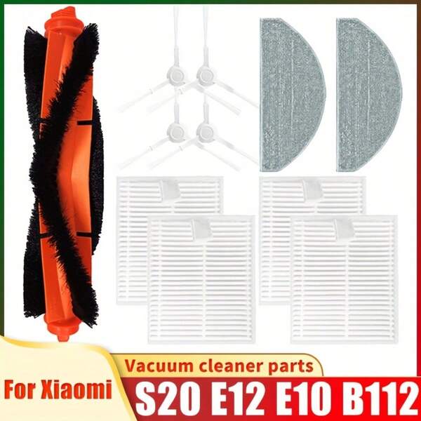 For Xiao Mi E10 E12 B112 Sweeping Robot Vacuum Cleaner Main Brush Side Brush Mop Cloth HEPA Filter Spare Parts