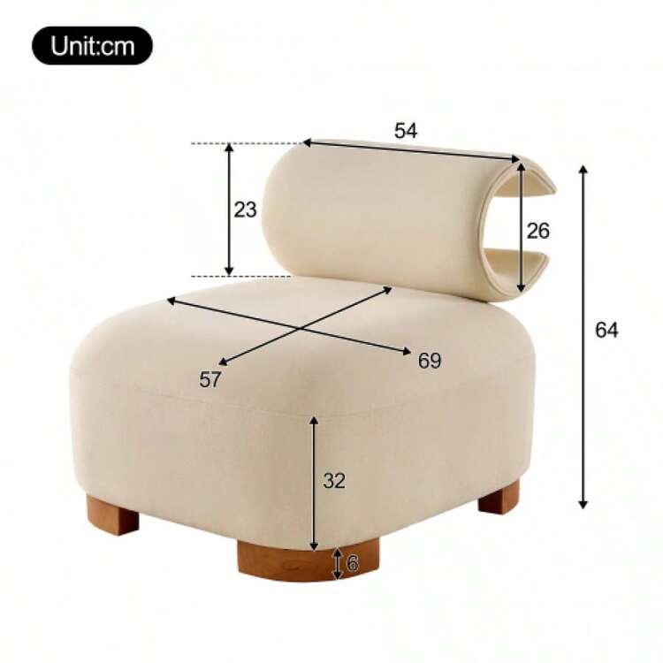 Multi-Purpose Cat Cave Sofa: Pet-Friendly Futon, Ideal For Living Room And Bedroom, Scratch-Resistant Material, Ergonomic Design For Humans And Cats, Single Sofa, Armchair, TV Chair. - Beige - View 9