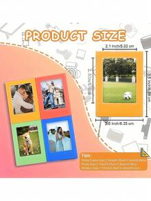 8件套磁性相框套装，完美的返校季和圣诞节友谊礼物，可爱的冰箱贴，可展示美好回忆，独特的圣诞礼物，颜色随机发货。 - 彩色 - 查看 7