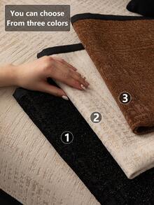 1 pieza Funda de sofá de chenilla de unicolor, cojín de sofá estilo Ins, diseño grueso de alta densidad para todas las estaciones, protege el sofá contra resbalones y arañazos, adecuado para sala de estar, dormitorio, estudio, 1/2/3/4 plazas con reposabrazos y respaldo