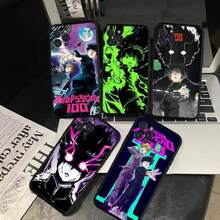 Popular Classic Anime M-Mob P-Psycho 100 Phone Case Cover Compatible With  16 15 14 11 12 13 Mini Pro XS Max Cover 6 7 8 Plus X Funda Shell, Cover Compatible With  17 Case,  17 Pro Case,  17 Pro Max Case