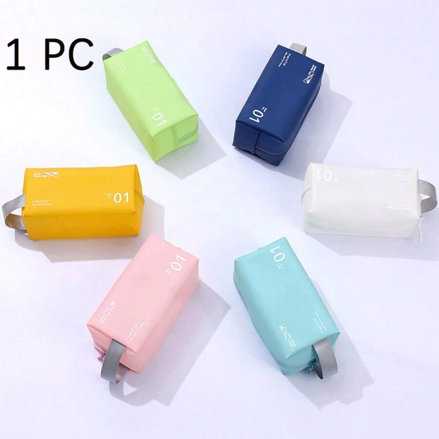 1 حقيبة مستحضرات تجميل شفافة بشكل أوكتاجون من الجيلي، منظم للسفر، حقيبة مكياج ملونة بألوان الحلوى، حقيبة غسيل للسفر للرجال والنساء، سعة كبيرة، مقاومة للماء