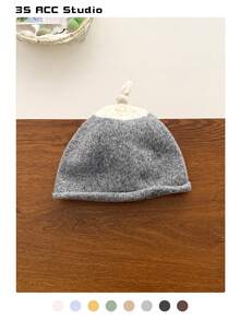 Color-Blocked Cute Pacifier Knitted Beanie Hat, Women's Autumn/Winter Warm, Simple & Versatile, Compact, Elastic Ear Protection Knitted Knit Cap Winter Gear Men's Winter Clothing