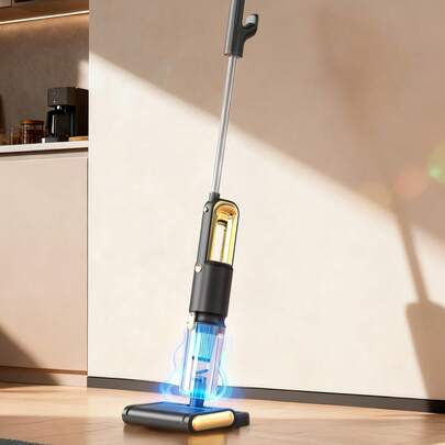 GENAI Máy hút bụi và lau nhà 3 trong 1, có bộ lọc HEPA, bình chứa nước dung tích lớn 800ml, dễ dàng cất giữ.