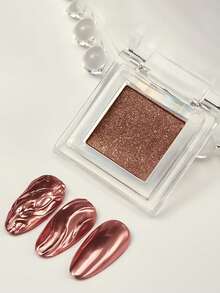 1pc 6 Colors Solid Magic Mirror Nail Powder, Solid Gold Powder, Aurora Powder Manicure Magic Mirror Powder, Solid Mirror Powder