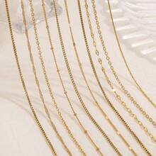 1-Meter 18k Gold, Various Styles Of 304 Stainless Steel Jewelry Chains, Diy Bracelets, Necklaces, Handcrafted Chains, Clothing Chains, Non-Fading Accessories, Fine Chains - Various Styles Of Chains - View 4