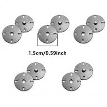 5 Sets Sew-On Snap Buttons, Invisible Metal Snap Buttons, Metal Snaps Fasteners Press Studs Buttons For Sewing Clothing, Closure Purse Handbag. (Multiple Colors And Sizes To Choose From) - Multicolor - View 22