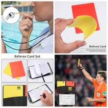 2 Kit de rbitro de Ftbol, Tarjetas de Advertencia para rbitros con Silbato para rbitro con Cordn, Tarjetas Rojas y Amarillas, Accesorios para rbitros, para Entrenadores y rbitros - 2 - Ver 1