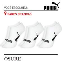 Kit 9 Pairs Puma Socks Low Top Sneakers Original - Todas Brancas - View 6