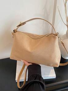 Retro Crescent Hobo Bags For Women Suede Crossbody Purse Slouchy Messenger Bag Satchel Handbag Top Handle Tote Bag Cloud Bag