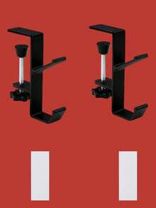 4Pcs/2Pcs/1PC Stocking Holders For Mantle For Christmas Decorations,2 In 1 Mantle Garland Holder For Hanging Christmas Stockings,No Drilling Required & Adjustable Garland Hanger, Metal - Black - View 9