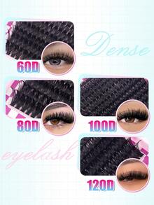800/720 piezas Rizos DD Cluster Lash de alta capacidad Kit de extensiones de pestañas para principiantes, pestañas individuales duraderas Extensiones de racimos de estilo mixto Extensiones de racimos DIY en casa Maquillaje Belleza Extensiones de pestañas postizas para agrandar tus ojos