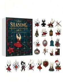 Calendário do Advento Mistério Hollow Knight SILKSONG 2025, Conjunto Oficial de Enfeites de Árvore de Natal, Brinquedos Colecionáveis para Fãs Adultos, Presentes de Natal, Decoração de Natal - Multicolorido - Visão 1