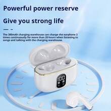 True Wireless Earphones Mini In-Ear Earphones, Bluetooth Earphones, Wireless Earphones With LED Digital Display Battery - X87-黑色 - 查看 7