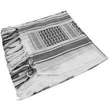 Shemagh militar único, turbante árabe para hombres, turbante árabe, bufanda keffiyeh musulmana - Blanco - Ver 13