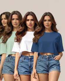 2 Verdes Menta 1 Branco 1 Azul Jeans