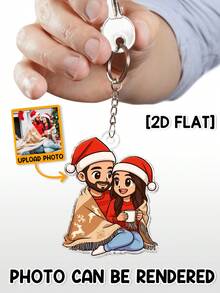 Figura 2D personalizada, renderizado de figura 2D basado en fotos cargadas, regalo de llavero personalizado para familia y amigos