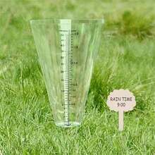 2PCS Cone Rain Gauge Measurement Ground Precipitation Garden Rainfall Measuring - White - View 6