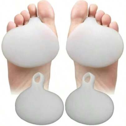 1 par gelkuddar, lämpliga för känsliga fötter, silikonmetatarsalkuddar, inläggssulor, lindrar smärta i plantarfoten, fotvård, lindrar smärta i framfoten, inläggssulor, metatarsal
