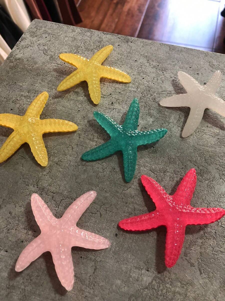Colorful Starfish Hair Clip Summer Casual Boho Royal Party Cute Acrylic Star For Women All - màu đen - Xem 1